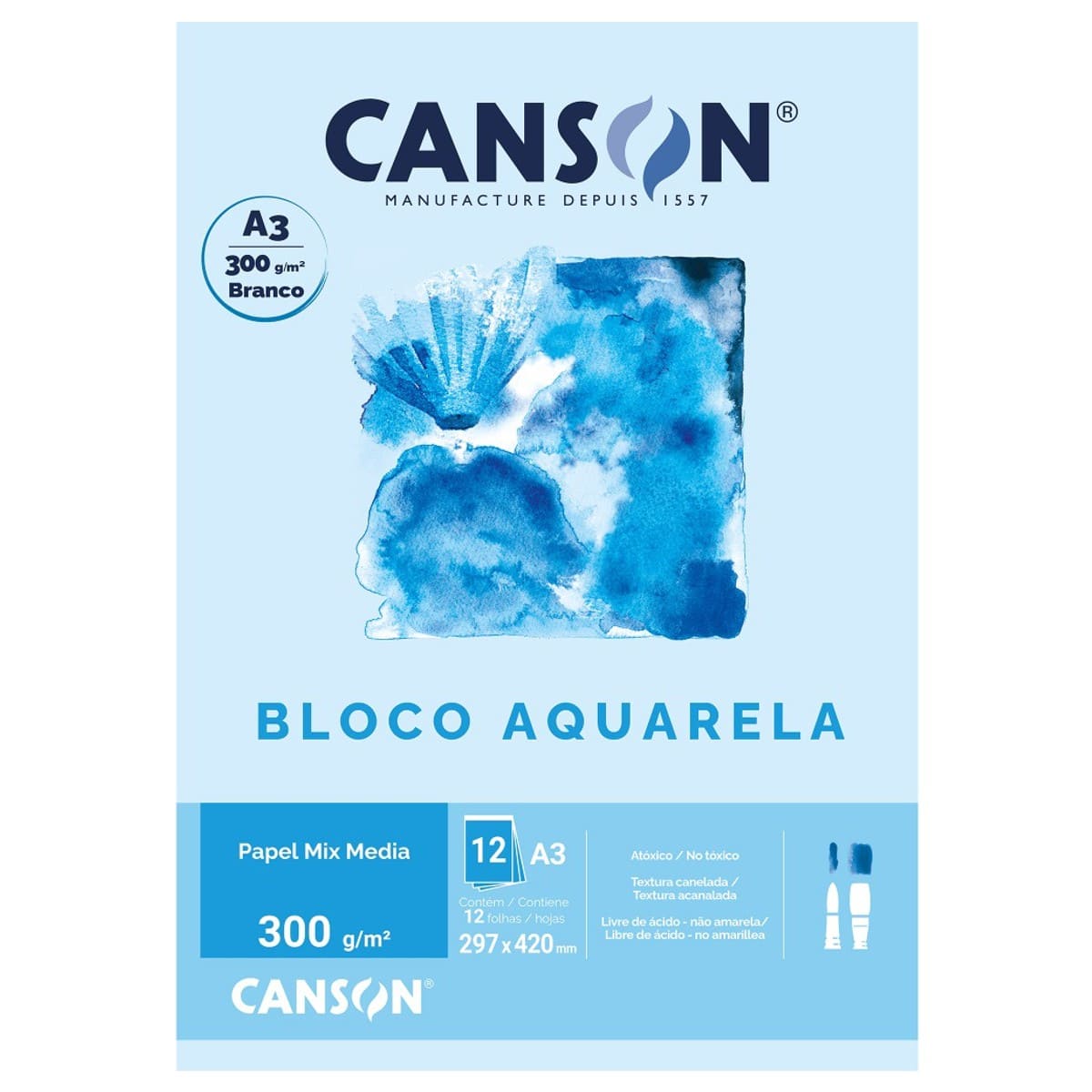 Bloco Papel Aquarela Canson 300g